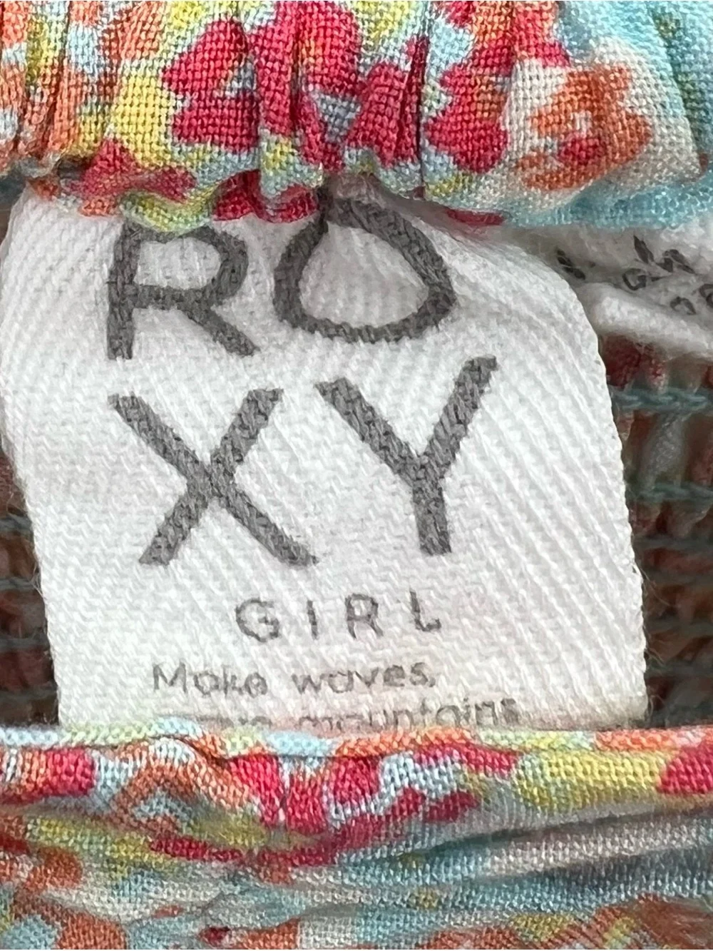238 Roxy Floral Puff-Sleeve girls Dress - Pink & Yellow 10/12